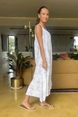 Made in Italy Camellia Midi Sundress White